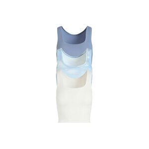 SKIMS COTTON RIB TANK 3-PACK Blue Quartz Cloud Multi Size Large